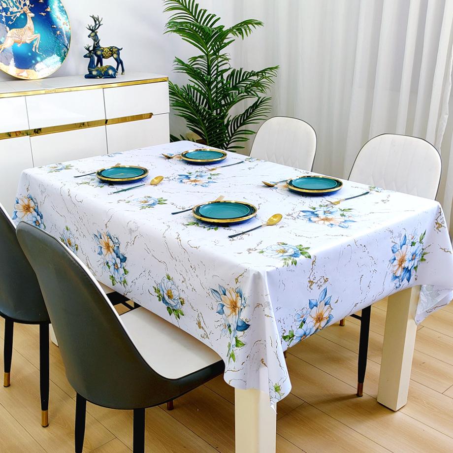 Dining Table Cloth Waterproof, Oil-Proof, Anti-Scalding And Leave-In Rectangular Coffee Table Tablecloth Is Small And Fresh