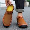 Men Hiking Sandals Black Khaki Outdoor Summer Brown Wide Palm Handmade Slippers Beach Shoes for Father Plus Size