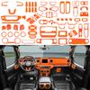 Orange Full Set Center Console Cover Trim Set For Jeep Wrangler JL Gladiator 18+
