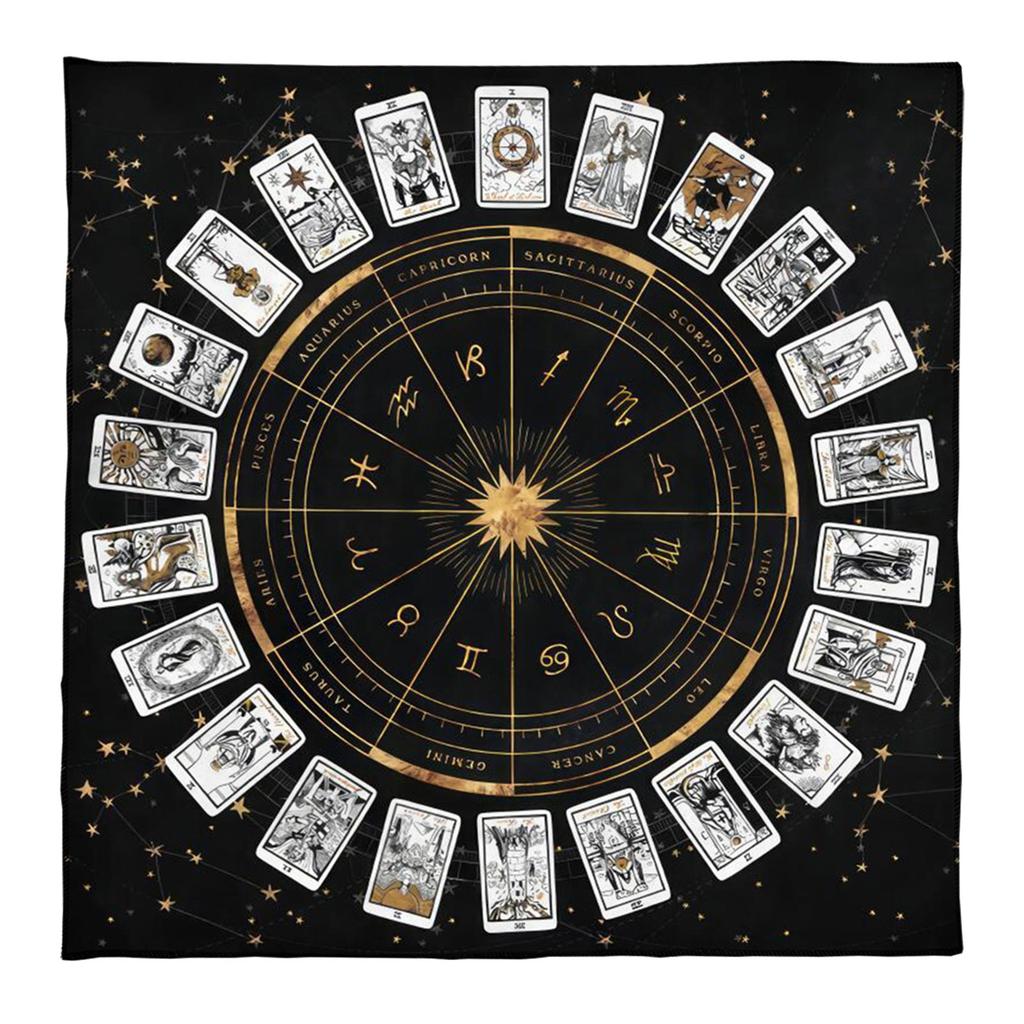 Astrology Tarots Table Altar Cloth Metaphysical Board Game Mat Pendulum Divinations Altar Tablecloth Board Game Card Pad