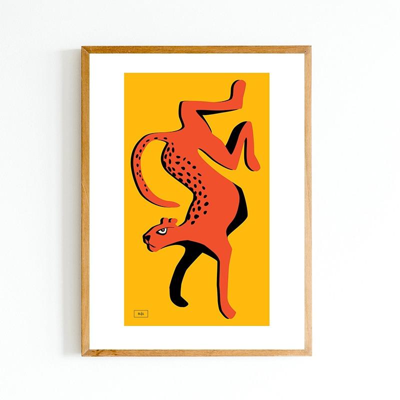 Leopard BujaBoom Color Illustration Posters and Prints Canvas Printing Modern Wall Art Picture for Living Room Home Decor Gifts