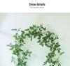 Luxurious Staircase Decor: Bionic Green Rose Vines & Leaves