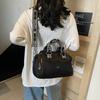 Large Capacity Boston Portable Cylinder Bag, Simple Leisure Going Out Storage Shoulder Bag, Trendy Fashion Broadband Messenger Bag