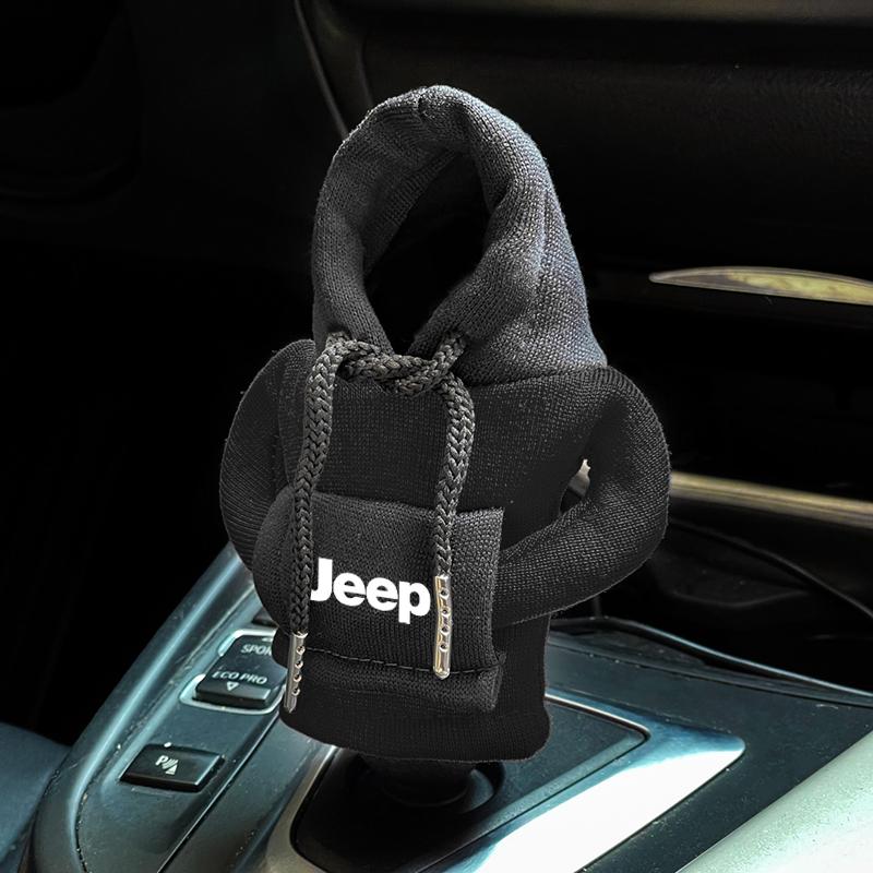 1Pcs Car Gear Lever Hood Small Sweater Decoration Gear Lever Hoodie Car Styling For Jeep Renegade Wrangler JK Grand Cherokee WJ Willys Compass Command