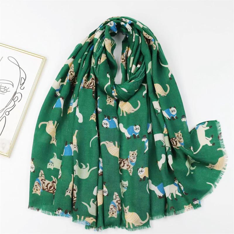 2024 New Fashion Print Ladies Women Scarf Female Cotton Linen Shawl Tassel Four Seasons Muslim Hijab Wrap 90*180cm