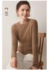 Women's Striped 100% Cashmere Round Neck Sweater - Autumn/Winter Collection