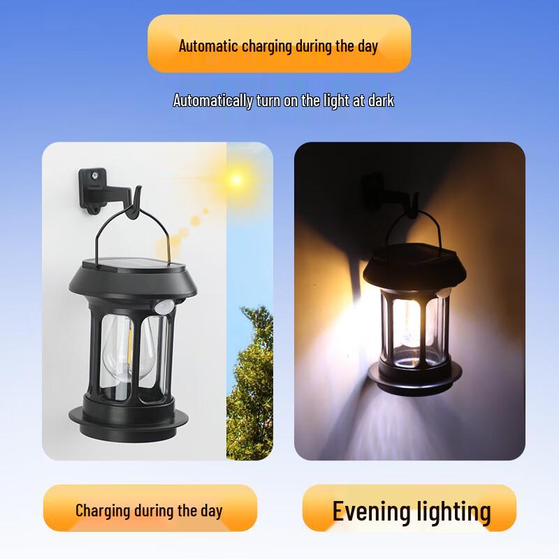 Multi-functional Solar Rechargeable Camping Lantern