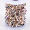 0.5M 1M Colorful Irregular Stone Necklace Chain Imitatied Pearl Copper Chains for DIY Holiday Necklace Jewelry Making Wholesale