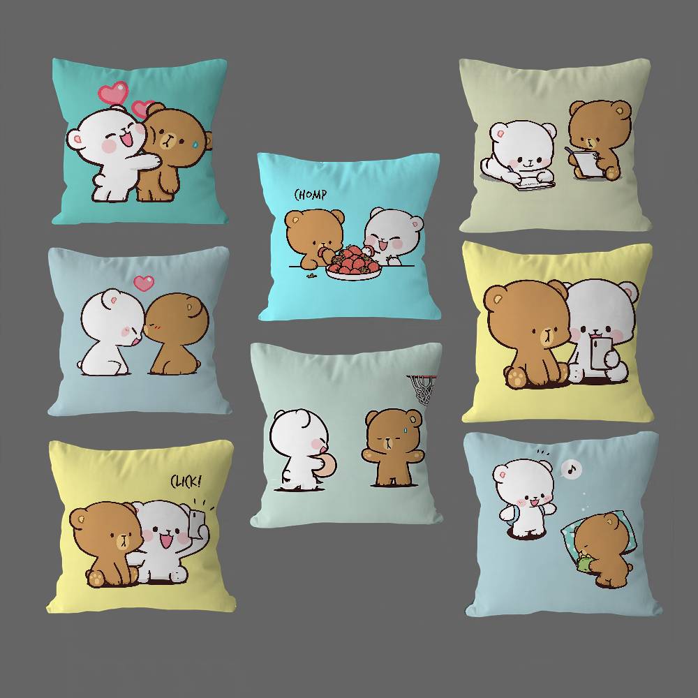 M-MilkS Cute M-Mocha Cushion Cover Pillowcase Upholstery Sofa Throw Pillow Home Decor Pillowcas