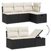 VidaXL Salon de Jardin avec Coussins 6 pcs, Canapés de Terrasse, Ensemble de Meubles de Patio, Mobilier d'Extérieur, Noir 3275464