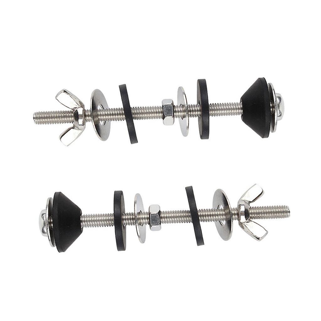 Uniwersalne Zestawy Śrub do Deski Sedesowej Wodoodporne Śruby do Deski Sedesowej ze Stali Nierdzewnej z Gumową Podkładką i Nakrętką Skrzydełkową Trwałe