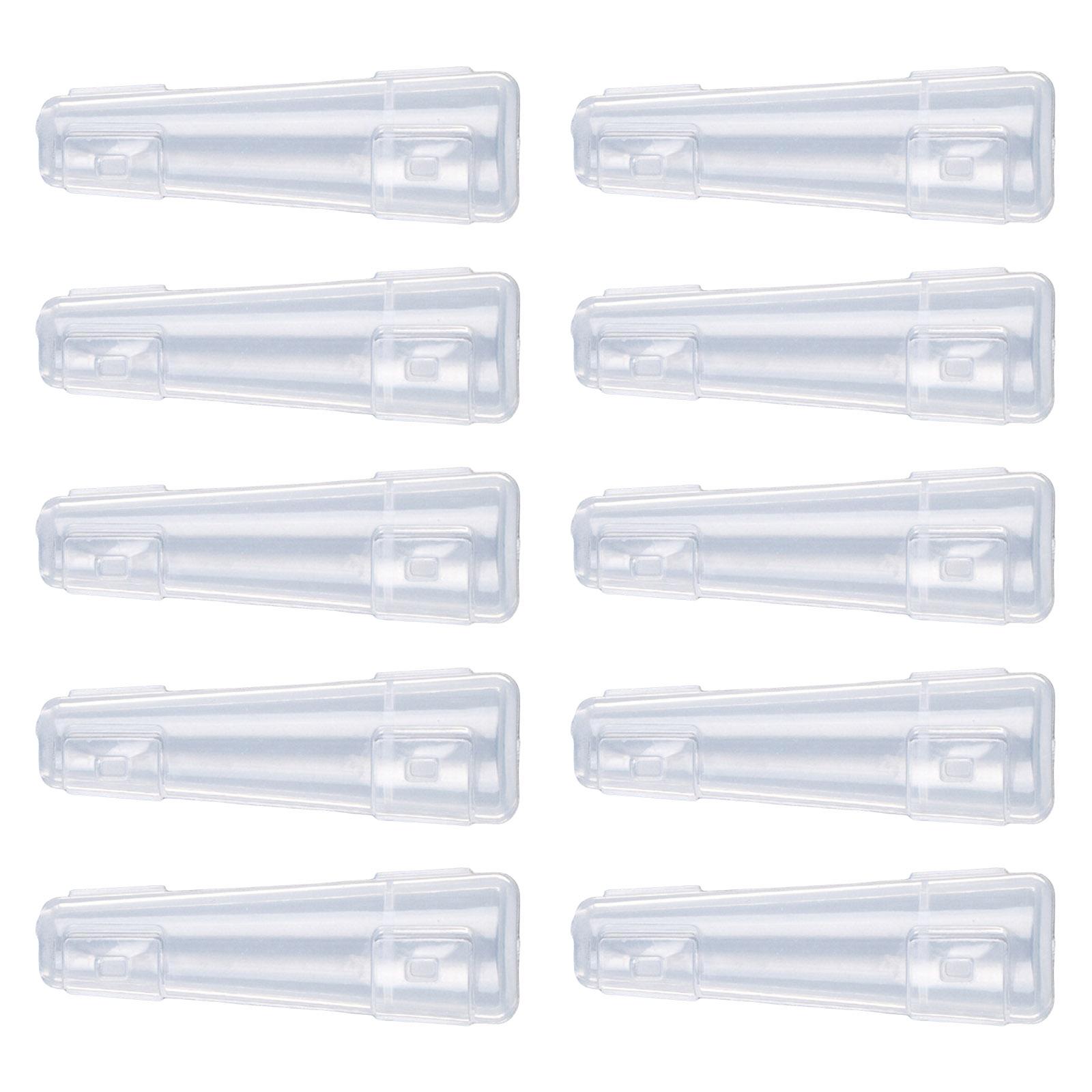 

10 шт./компл. чехлы для кистей для макияжа, пластиковый органайзер для кистей, многоразовый держатель для косметических кистей для хранения кистей для макияжа 5