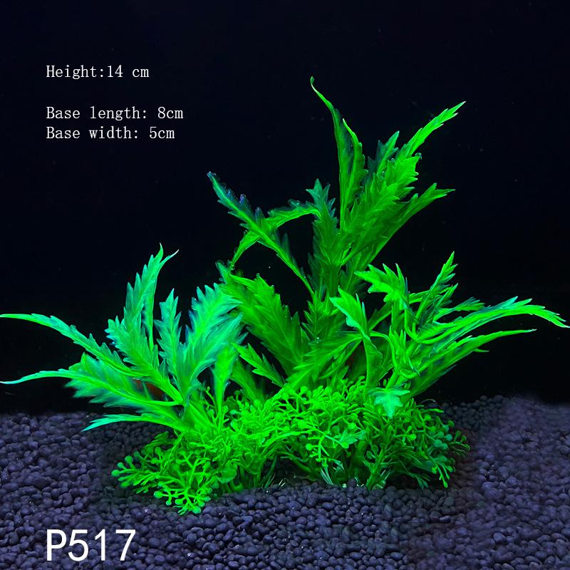 Plantas Artificiais Subaquáticas de Plástico Aquário Tanque de Peixes Aquático Arbusto Falso Grama Aquática Verde Decoração de Simulação de Visualização