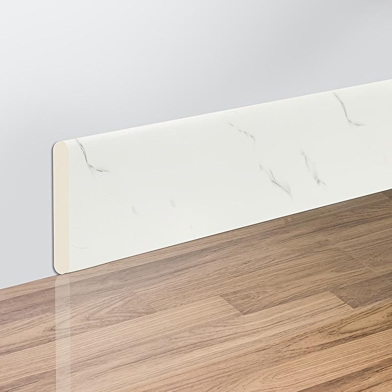 1 Roll Self-Adhesive Flexible Baseboard Trim - Durable PVC Floor Molding for Home Decor Easy Installation No Drill Needed