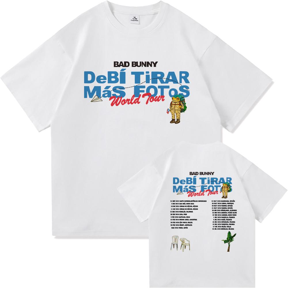 Bad Bunny DTMF World Tour 2026 Maglietta UomoDonna Abbigliamento Vintage Harajuku Vestiti di Alta Qualità Magliette in Puro Cotone per Fan Regalo