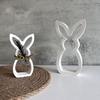Hollow Bunny Candle Mold Easter Ornament Cute Rabbit Shape Plaster Decoration Molds Easter Rabbit Candle Holder Plaster Mold NEW