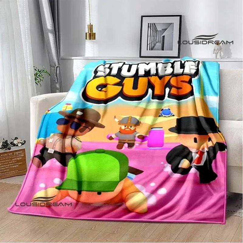 3D game Cartoon Stumble-guys printed blankets Warm Flannel blanket Soft and comfortable blanket Home bed linings Birthday Gift