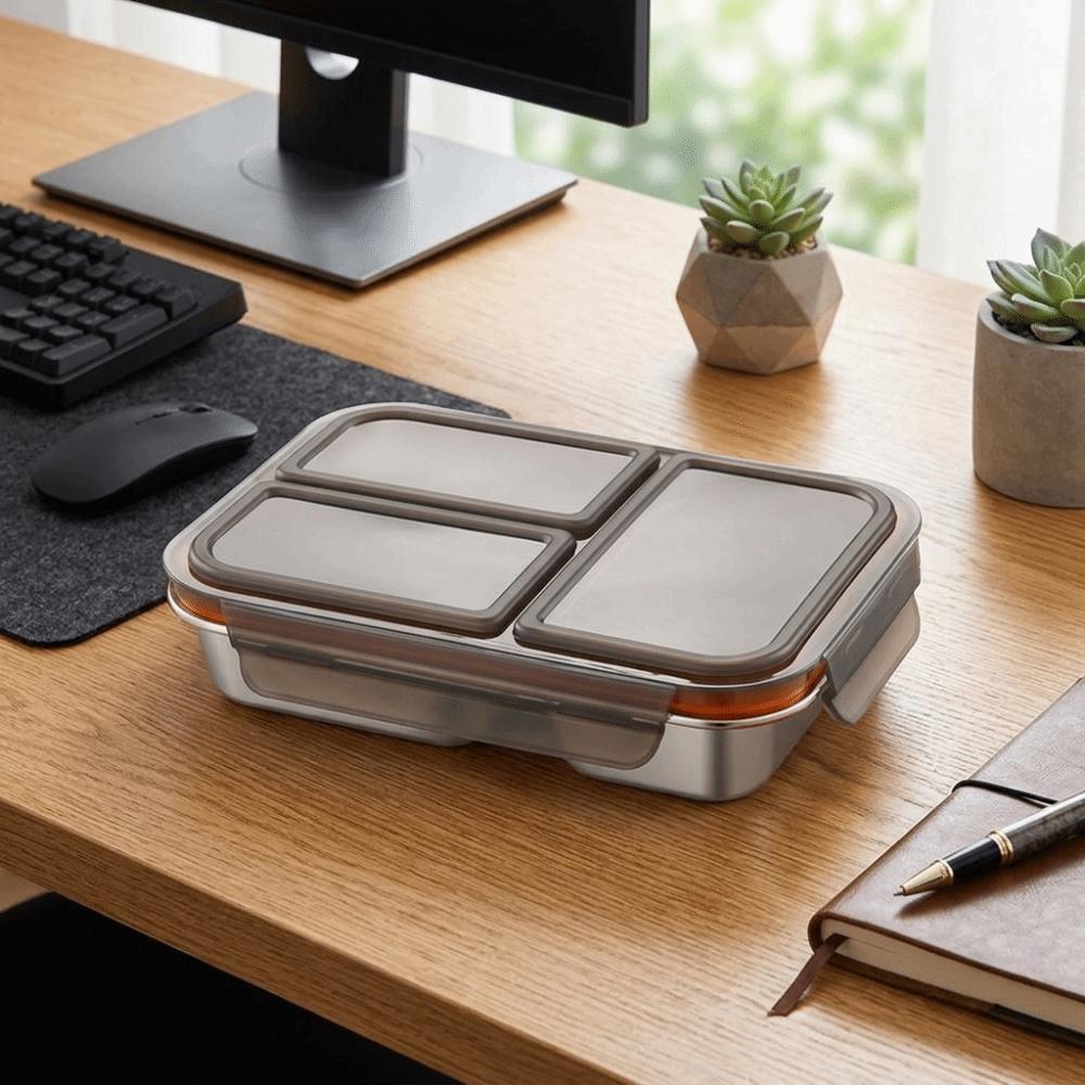 2/3 Grids Food Storage Container Microwave Safe Meal Prep Container Food Divided Box  Picnic