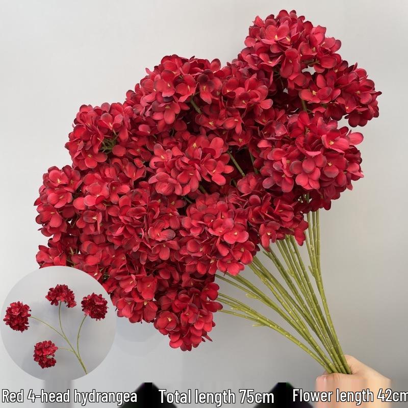 Shunran Dark Red Wine Artificial Wedding Flowers for Chinese Engagement Décor & Aisle Hanging Displays