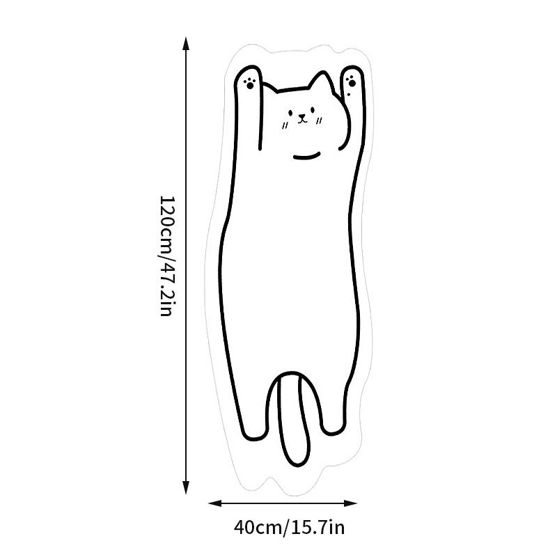 Covoare Pisică Kawaii Covor Moale de Noptieră Ins Decorațiune Dormitor Pufos Covor de Podea pentru Living Antiderapant Covoare Îngroșate Covorașe de Baie