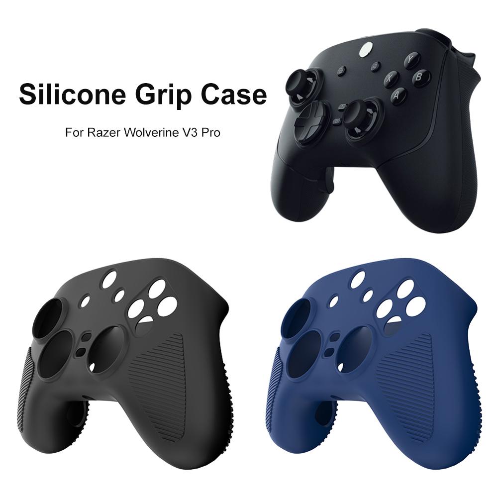 For Razer Wolverine V3 Pro Gaming Controller Silicone Grip Case Cover Anti-scratch Silicone Protective Case Solid Color Case
