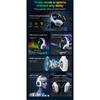 Onikuma B100 Wearable Wired Gaming Headset with Flexible Mic LED Lights Wireless  Earphone Dynamic RGB Lighting Effect 3 Mode Headphones