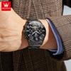 OLEVS Men's Watches Multifunctional Chronograph Flywheel Dial Original Wristwatch Moon Phase Waterproof Watches