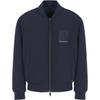 Emporio Armani FW24 Baseball Collar Zip Front Pilot Jacket Men Jackets Navy-Blue 6DZB20-ZN5MZ-1510