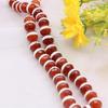 10mm Round Faceted Red Horizontal White Bar Agates Onyx Loose Beads Women Girls DIY Accessory Jewelry Making Design