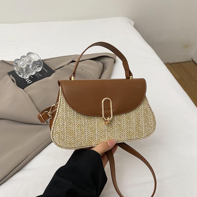 

Premium texture temperament contrasting colors women s high-value handbag summer popular urban shoulder messenger bag women хаки