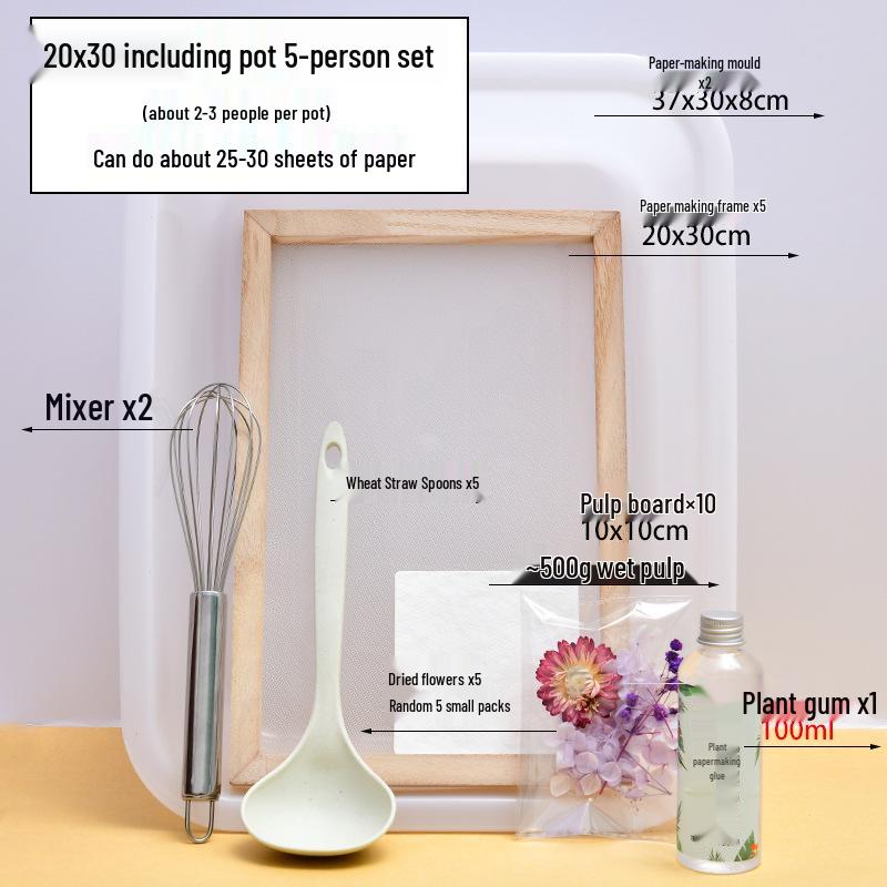 Pine Wood DIY Papermaking Frame for Children - Handmade Pulp Painting Net