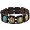 Heilige Jesus Religiöse Holz Katholische Ikone Armbänder Unisex Mode Holzarmband Gebetsanhänger Schmuck 7 Farben