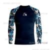 Herren UPF 50 Langarm Rash Guard Badeshirt Surfen Tauchen Strand Sonnenschutz Schnelltrocknend Sportoberteil