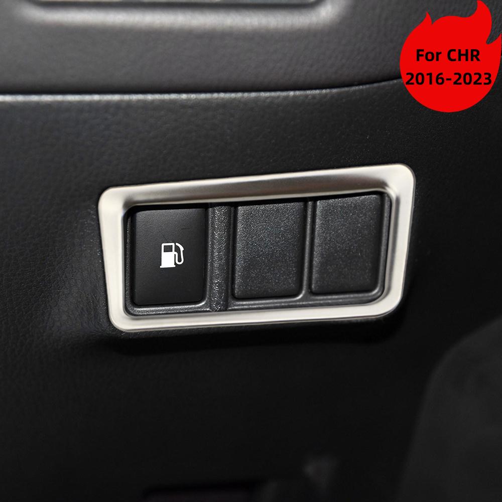 Car Fuel Tank Cap Headlight Switch Panel Frame Cover Sticker Trim for Toyota C-HR CHR 2016 2017 2018 2019 2020 2026 2026 Acc.