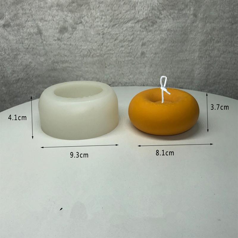 

3D Three circular candles Donut Aromatherapy Scented Candle Silicone Mold Handmade Circle Soap Cake chocolate silicone mold