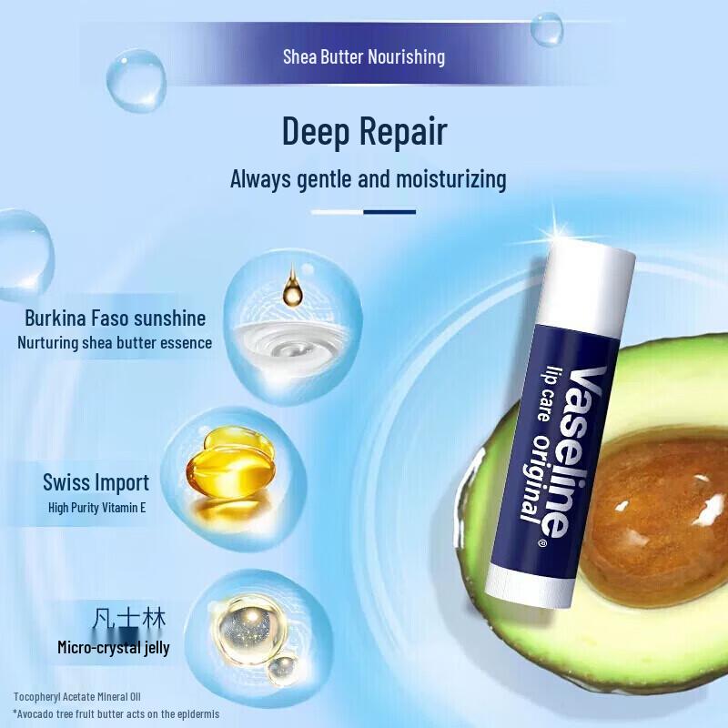 Vazelína Original balzám na rty se vzorkem tělového mléka