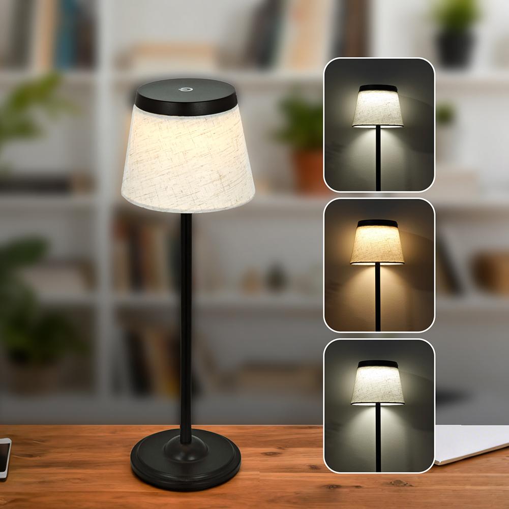 LED Table Lamps For Room Rechargeable Wireless Desk Lamp Study Office Light  3 Colors Touch Lamp Bedside Table For Bedroom Bar