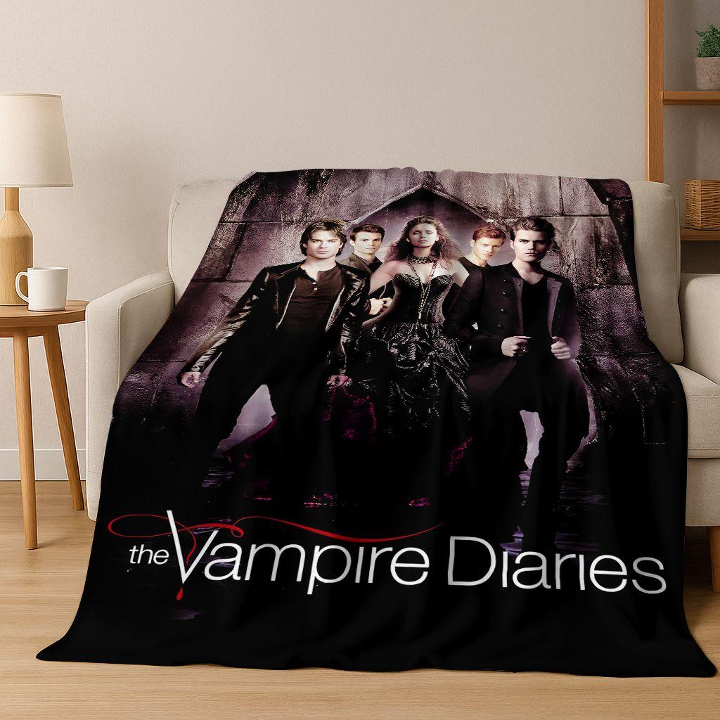 26 Stil The Vampire Diaries Damon Salvatore Flanelldecke, Warme und Gemütliche Weiche Überwurfdecke für Zuhause Schlafzimmer Bett Sofa Abdeckung