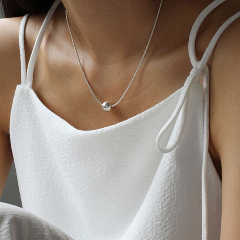 NORMALLEE [Silver 925] Ball Two Way Necklace