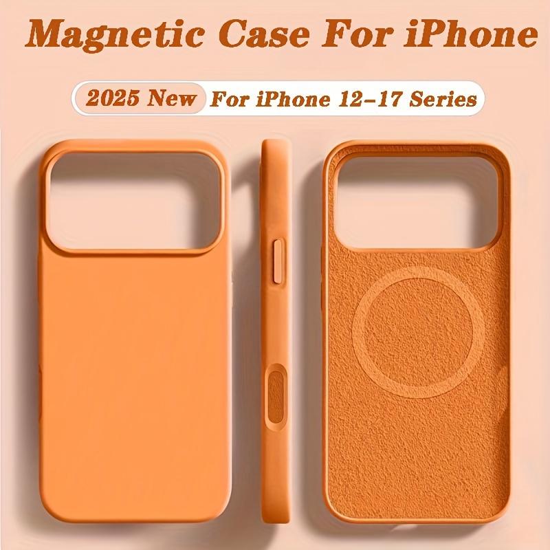 

Magnetic Liquid Silicone Shockproof Case For iPhone 17 Air 16 15 14 13 12 11 Pro Max For Magsafe Wireless Charge Cover iPhone17 Pro
