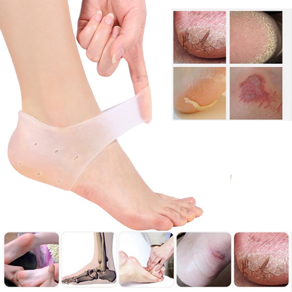 4 Types 2PCS Silicone Moisturizing Gel Heel Protect Socks Dry Cracked Foot Sleeves Pain Relief