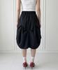 Dilettantism Rivet Drape Cocoon Skirt (Bk)