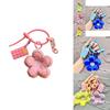 Charming Floral Fabric Keychain Accessory For Bags And Backpacks In Vibrant Colors