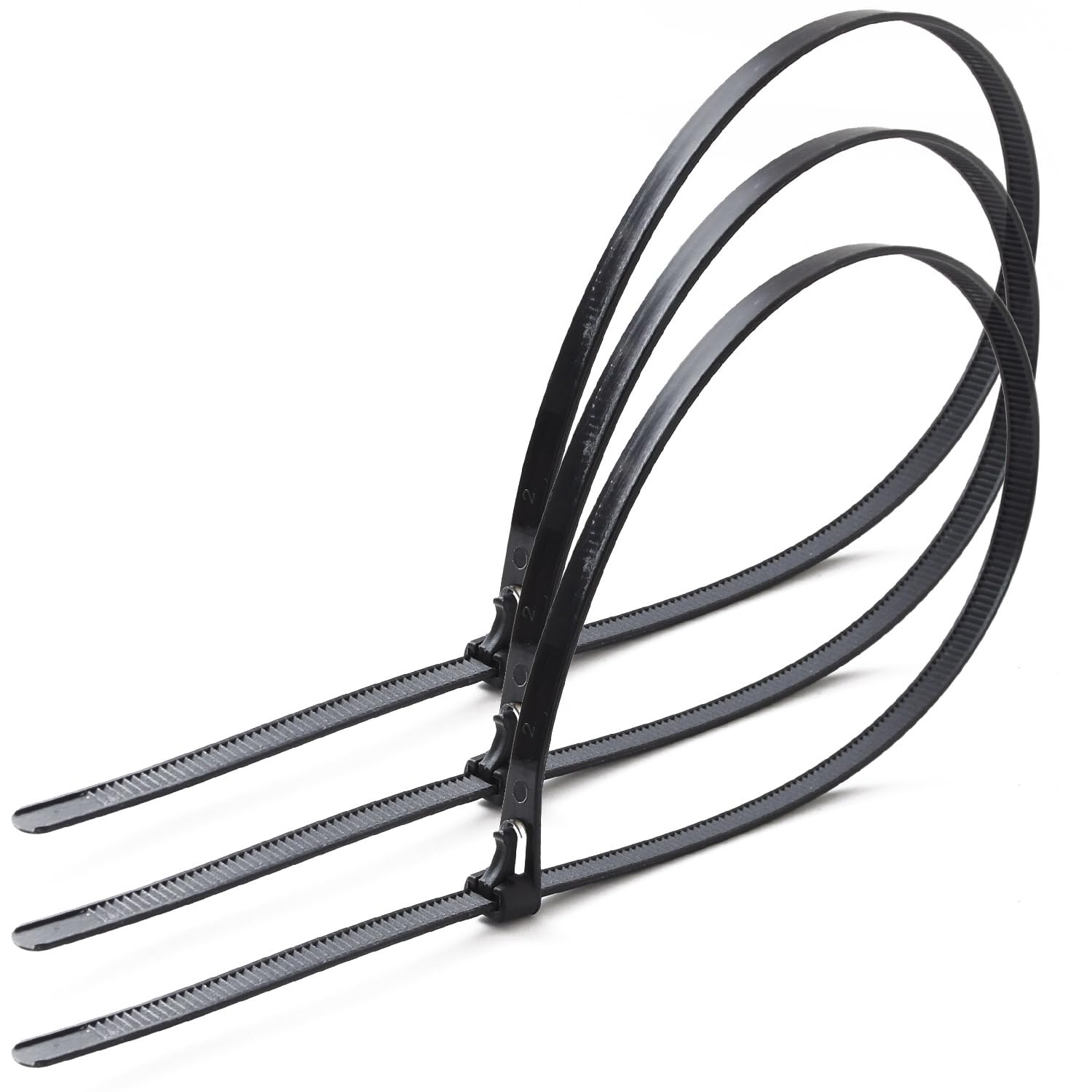 

bokobon Reusable Cable Ties, Removable, 250-450mm x 103 Pieces, Thick and Long, for Outdoor Use (8450mmBlack)