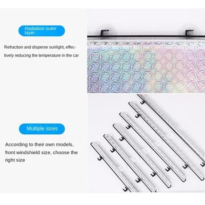 Car Sunshade, Front Windshield Light Shield, Sun Protection, Heat Insulation, Automatic Retractable Laser Sunshade