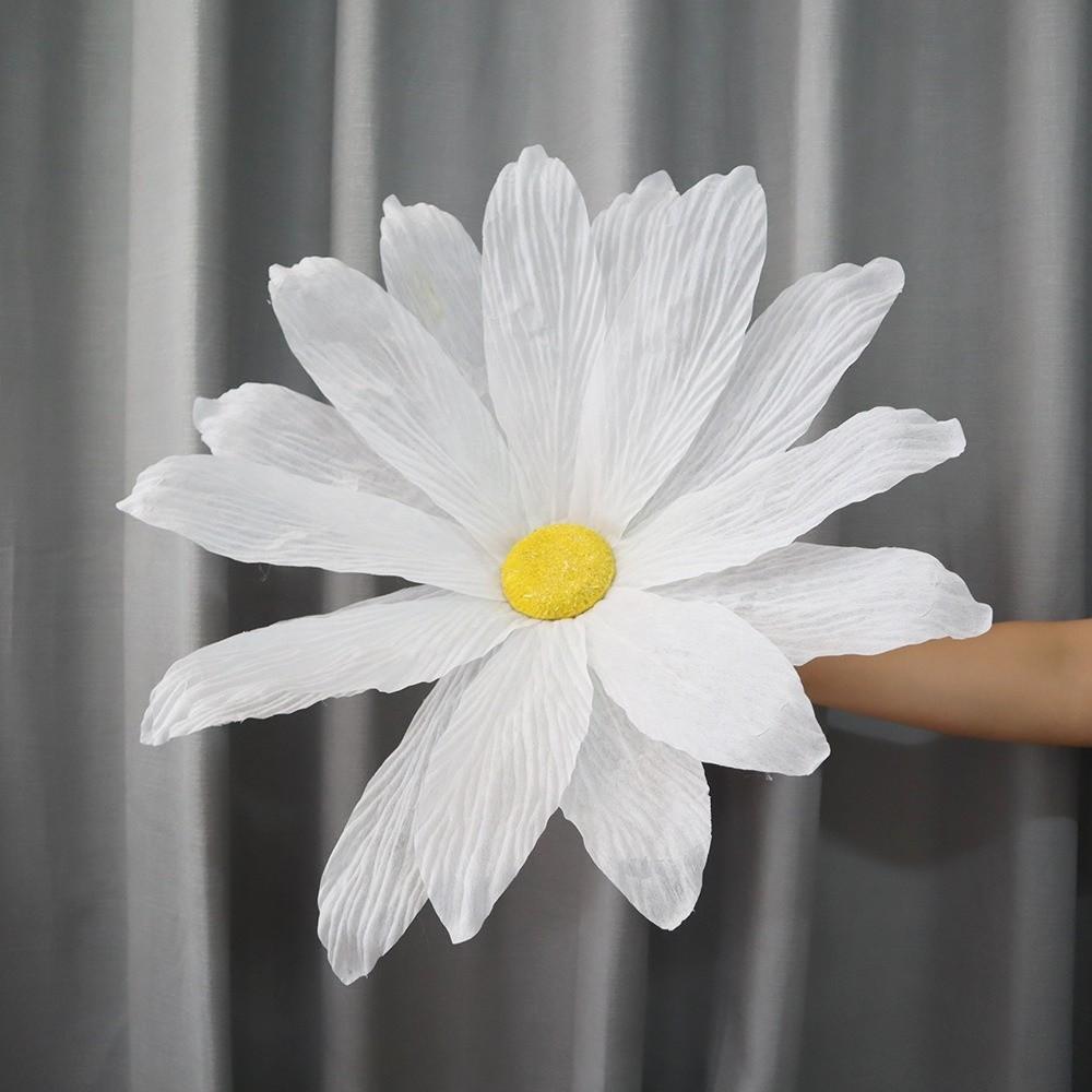 

50cm Artificial Daisy Giant Non-woven Fake Flowers Flower Show Props DIY Simulation Daisy білий