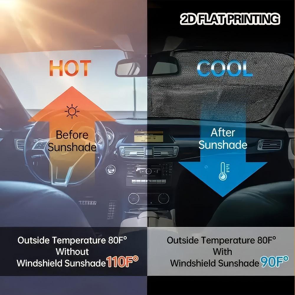 1Pcs Elegant Red Rose Car Windshield Sunshade UV Rays Heat Blocker Keeps Vehicle Cool Unique Design Fit Sedans SUVs Trucks RVs
