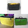 Multicolor Polyester Travel Makeup Bag With Double Zippers For Organizing Cosmetics And Toiletries