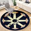 1pc UFO Office Round Area Rug, Under Office Chairs Bedroom Living Room Home Decor, Room Deco, Available in Various Sizes