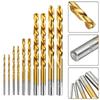 Way Left Hand Drill Bits 10pcs/Set 3.2-8.7mm Drilling Gold